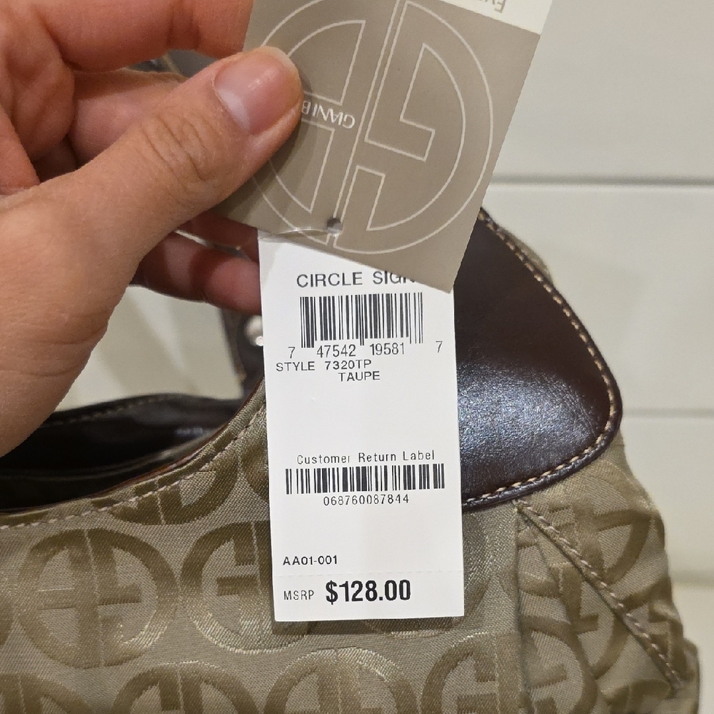 Stylish Beige and Brown Handbag - Picture 8 of 8
